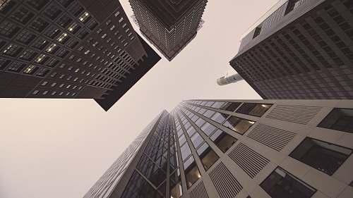 building view from the bottom of buildings skyscraper
