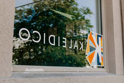 jar Kaleidico glass signage plant