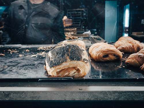 bread bread with black toppings bun