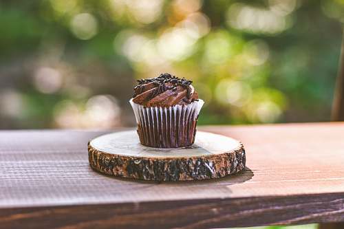 cream chocolate cupcake dessert