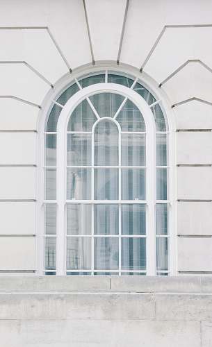 london glass window with white steel frame white