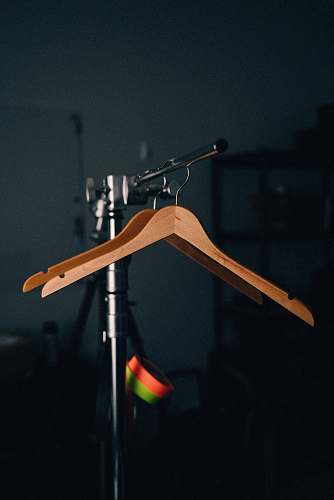 scene clothes hangers on display stand man
