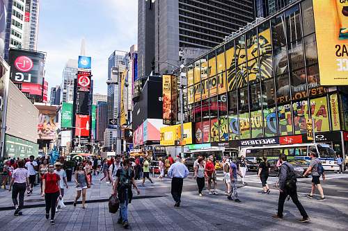 pedestrian people on streets during daytime person