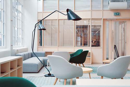 furniture black floor lamp on living room sofa chair