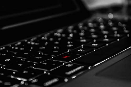 macbook close-up photo of black laptop computer laptop