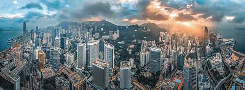 nature aerial view of buildings outdoors
