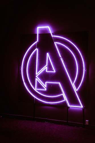 neon Avengers neon signage symbol