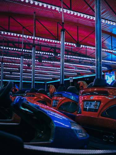 automobile red and blue car car