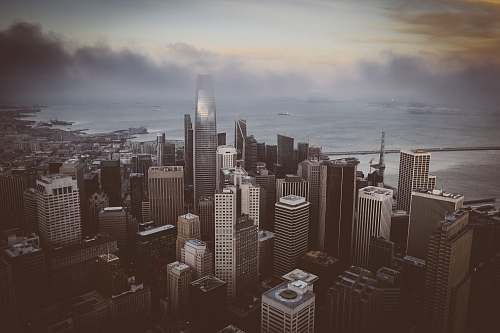 landscape aerial photography of highrise buildings during daytime outdoors