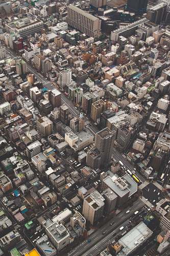outdoors aerial photography of vehicles on road during daytime landscape