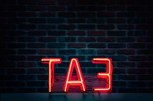 light EAT LED signage text
