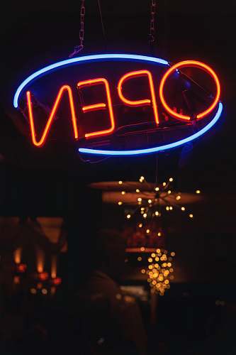 light orange OPEN neon sign paso robles