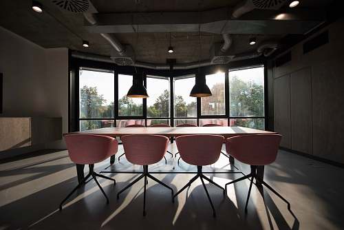 table pink dining table with four chairs inside room chair