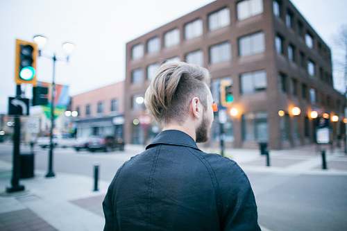 people man standing on street human