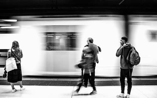 human man wearing grey jacket black-and-white