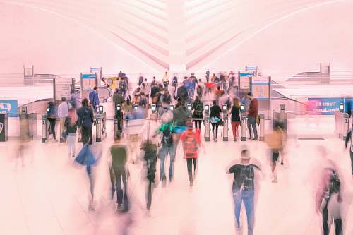 human people inside mall people