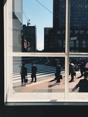 human view of a street japan