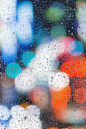 background glass with water drops bokeh photography texture