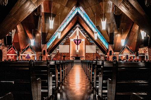 business brown church interior church