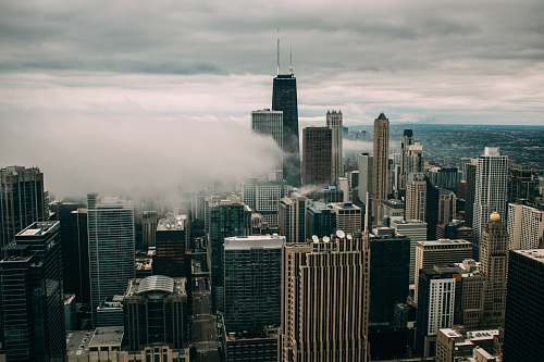 chicago architectural photography of city buildinga urban