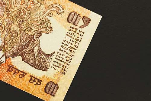 rug 10 Indian rupee banknote money