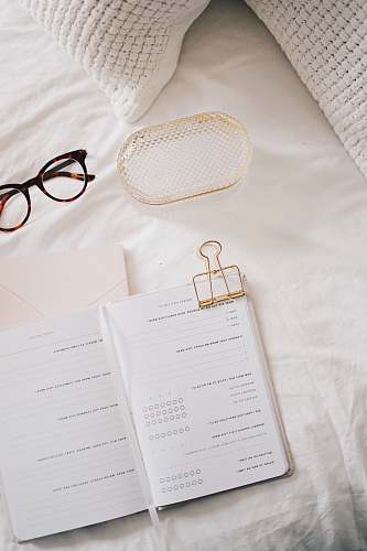 book white printer paper diary