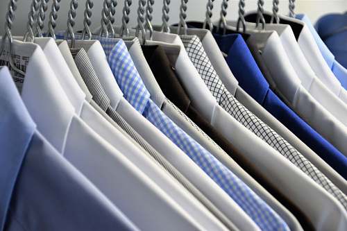 pattern hanged assorted-color dress shirts background