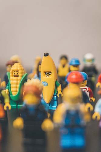 clothing close-up photo of assorted LEGO Minifigs apparel