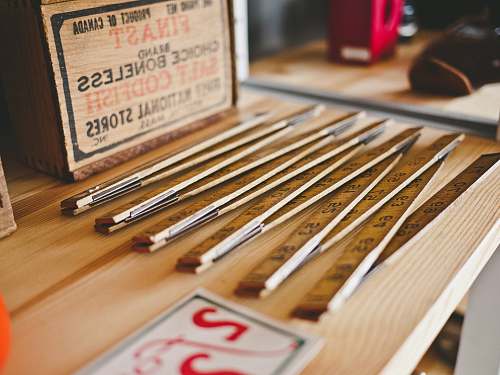 measure closeup photo of folding rulers desk