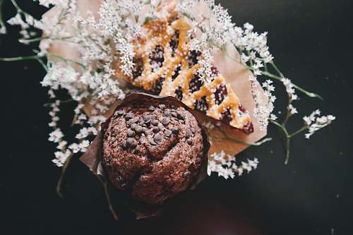  baked cookie near sliced pie 