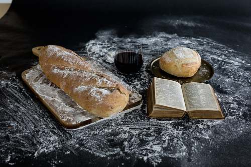 food bread on plate bun