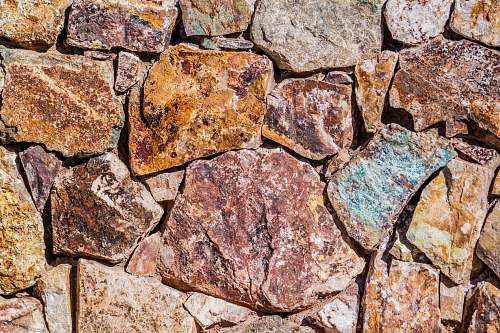 food brown stones rubble