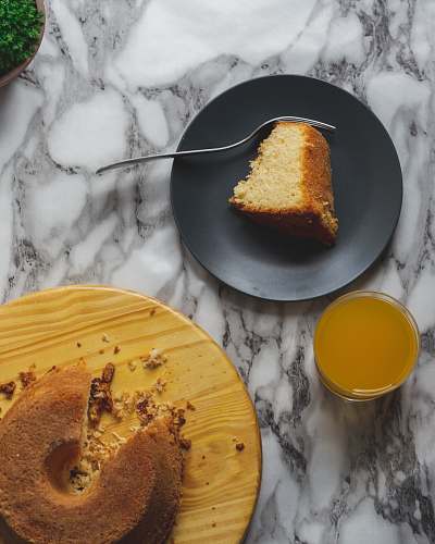 food sliced cake on plate cornbread