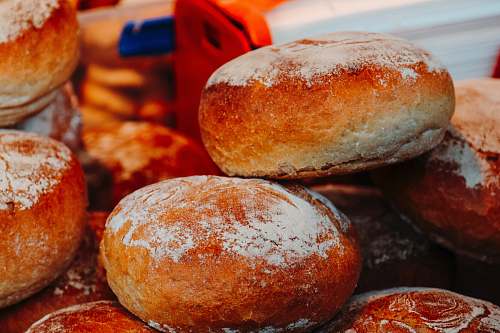 food stacked baked bread bun