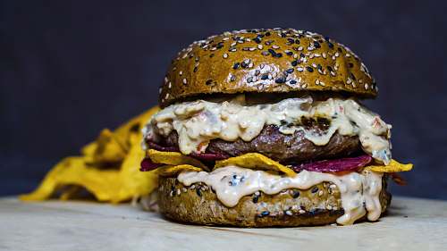 food brown burger hamburger