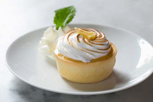 creme custard cake with cream on top dessert