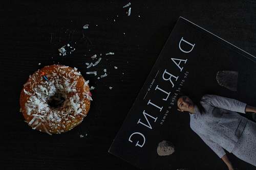 food Darling book on black surface donut