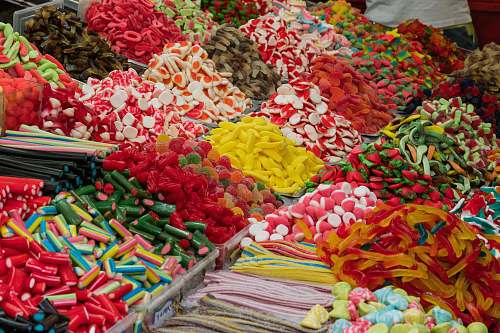 confectionery assorted-colored candies sweets