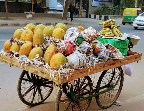 fruit assorted fruits on fruit rack produce