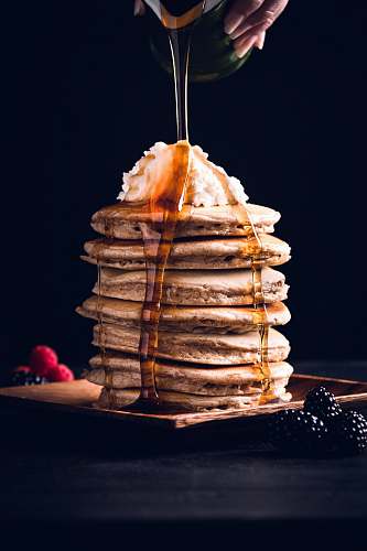 bread baked bread with honey pancake