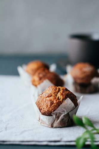dessert baked muffin on beige surface muffin
