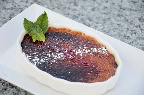 mint baked pastry on white ceramic bowl flora