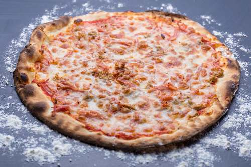 pizza baked pizza close-up photography grey