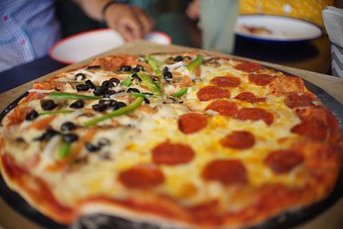 pizza baked pizza human