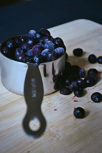 fruit berries on sauce pan blueberry