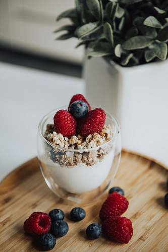 fruit blueberries and raspberries plant