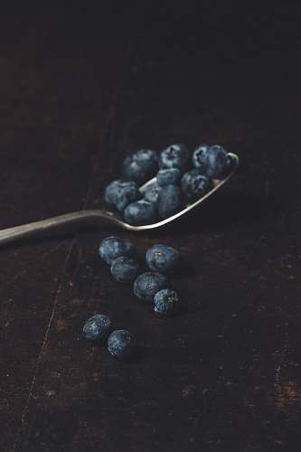 fruit blueberry on spoon blueberry
