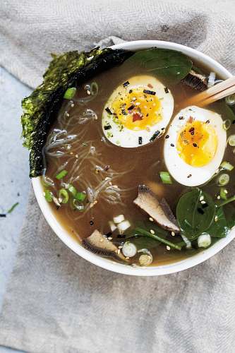 meal bowl of ramen soup