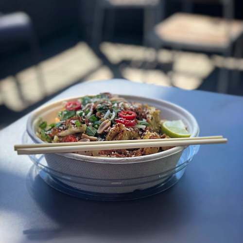 noodle brown wooden chopsticks pasta