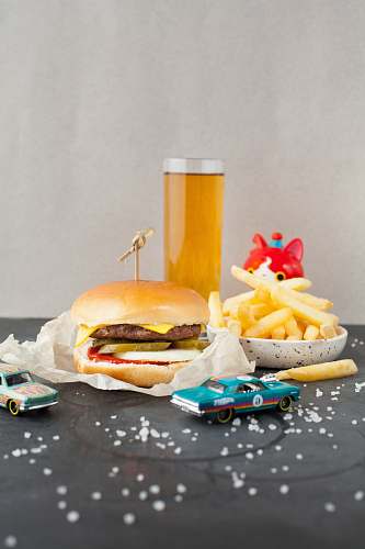 burger burger bun fries